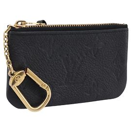 LOUIS VUITTON Empreinte Pochette Cles Coin Purse Black M28796 LV Auth 205483M