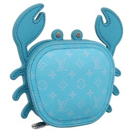 LOUIS VUITTON Monogram LV Crab Bag Charm Light Blue M01930 LV Auth 206668SM