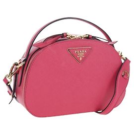 Sac à main PRADA Cuir Safiano 2way Pink Gold Auth 206787V