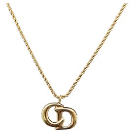 Collana Christian Dior Metallo Tono Oro Auth 206831