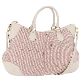 LOUIS VUITTON Mini Lin Marina GM Tasche Croisette 2way Rosa M95493 LV Auth 167757A