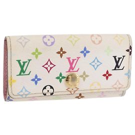 LOUIS VUITTON Monogram Multicolor Multicles 4 Key Case White M93731 Auth 206934