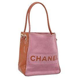 CHANEL Camelia Tote Bag Wildleder Rosa Goldfarbene CC Auth 206630