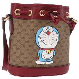 GUCCI Micro GG Supreme Fujiko-Pro Shoulder Bag PVC Beige Gold 647801 Auth LN214M