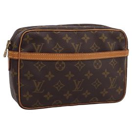 LOUIS VUITTON Monogram Compiegne 23 Clutch Bag M51847 LV Auth 207676A