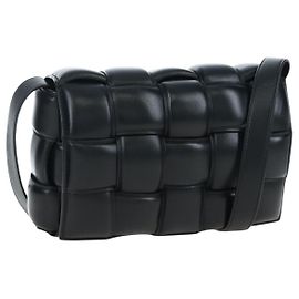 Bottega Veneta MAXI INTRECCIATO Padded Cassette Bag Leder Schwarz Auth BA16053V