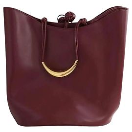 Bottega Veneta Cabas Grand double clam bucket bag bordeaux