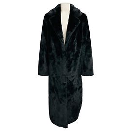 Autre Marque Unreal Fur Black The Black Bird Faux Fur Coat