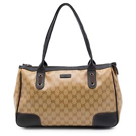 Borsa Tote Gucci GG Crystal Web Princy Beige