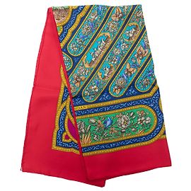 Blue Hermès Qalamdan Silk Scarf 90 Scarves