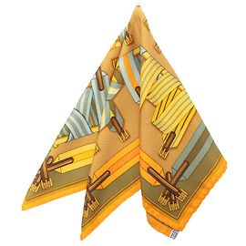 Mouchoir Hermès Les Sangles Jaune