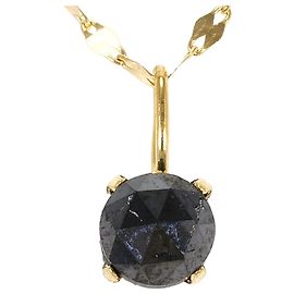 Autre Marque Collar de oro amarillo 18K con diamante negro