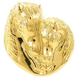 Autre Marque Anillo alianza en oro amarillo de 18K con diamante