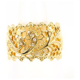 Autre Marque Anillo alianza en oro amarillo 18K con diamante