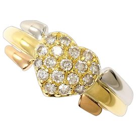 Autre Marque Anillo banda elegante con detalles de diamantes