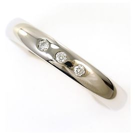 Autre Marque Anel aliança em platina PT900 com diamante