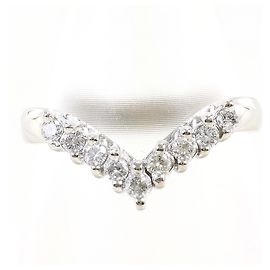 Autre Marque Anel aliança em platina PT900 com diamante