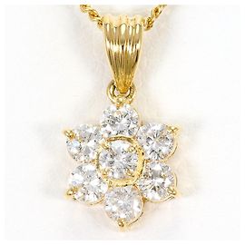 Autre Marque Colar em ouro amarelo 18K com diamantes