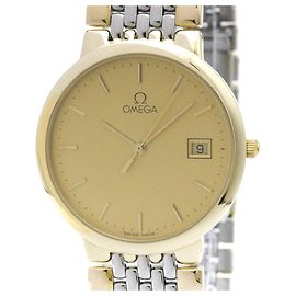 Omega De Ville Gold Plated Steel Quartz Mens Watch 396.1012