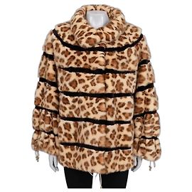 Braschi Genuine Animal Print Coat Sz.50 Pre-owned