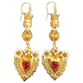 Brincos pendentes Dolce & Gabbana Devotion Coração Sagrado