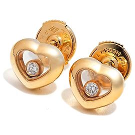 Chopard Happy Diamonds Ohrstecker Gelbgold 750/18K Herz Diamanten Full Set