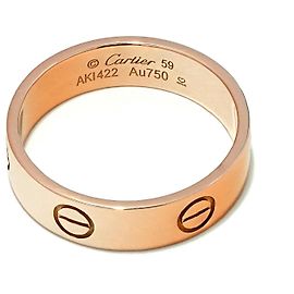 Anel Cartier Love Ouro Rosa 750/18K Classic Tam. 59 Design Maciço Luxo
