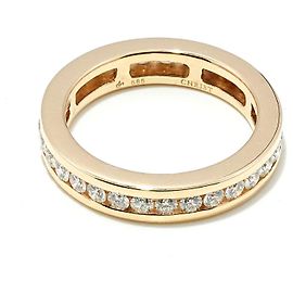 Autre Marque Bague Christ Memoire Or Jaune 585/14K 31 Diamants 0,65 ct Brillants Taille 52