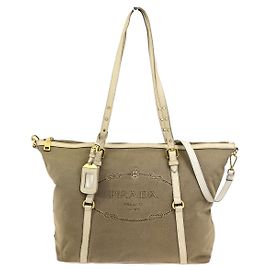 Prada Logo Convertible Shopper Canvas Tall