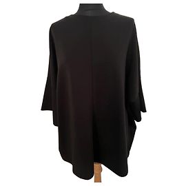 Impérial Imperial Black Short-Sleeved Loose-Fit Top