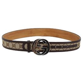 Gucci Interlocking G Gürtel GG Canvas Wide