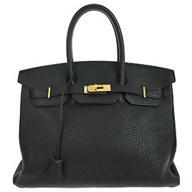 Hermès Hermes Birkin Black Togo with Gold Hardware 35