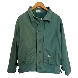 Burberry Green Cotton Equestrian Logo Jacket