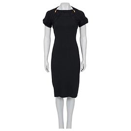 Autre Marque Vestido ajustado Roberto Cavalli Class com ferragens douradas 40/S usado