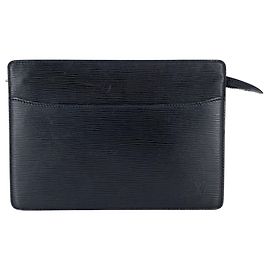 Louis Vuitton Pochette Homme Vintage de Cuero Epi Bolso de Mano Negro