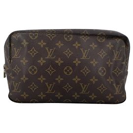 Louis Vuitton Bolso de Mano Vintage Brown Monogram Canvas Trousse Toilette 28