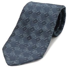 Cravate en soie Hermès bleu marine