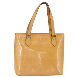 LOUIS VUITTON Monogram Vernis Houston Hand Bag Rose M91054 LV