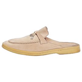 Loro Piana Suede biege slip on shoes - size EU 39.5 (UK 6.5)
