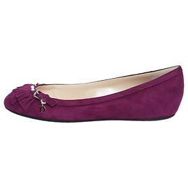 Dior Vintage purple suede tassel-detail ballet flats - size EU 37