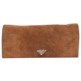 Prada Pochette vintage en daim marron