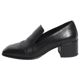 Jimmy Choo Black Eliot 45 heeled loafers - size EU 38