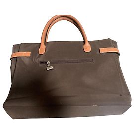 La Bagagerie Brown Nylon and Leather Tote Bag