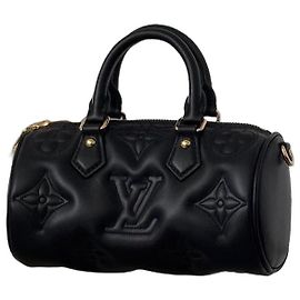 Louis Vuitton Papillon BB en cuir Bubblegram noir