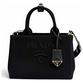 Bolso de mano Prada Jardinière Small de lona de algodón