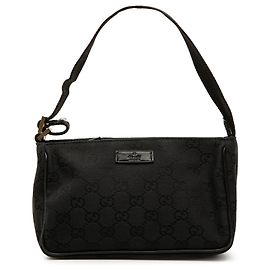 Gucci Handtasche aus schwarzem GG Canvas
