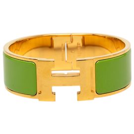 Bracciale Hermès Clic Clac H PM in smalto largo verde
