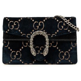 Gucci Blue Mini GG Velvet Dionysus Crossbody