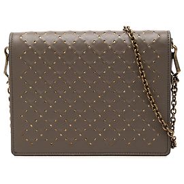 Portafoglio con catena Catena Bottega Veneta in nappa marrone borchiato