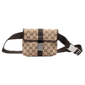 Bolsa de cintura Gucci em tela GG bege